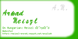 arpad meiszl business card